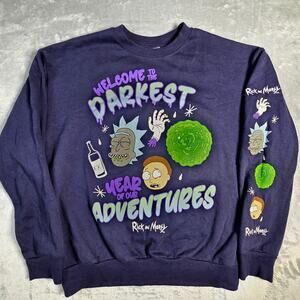 Rick & Morty Navy Crewneck Sz Large unisex